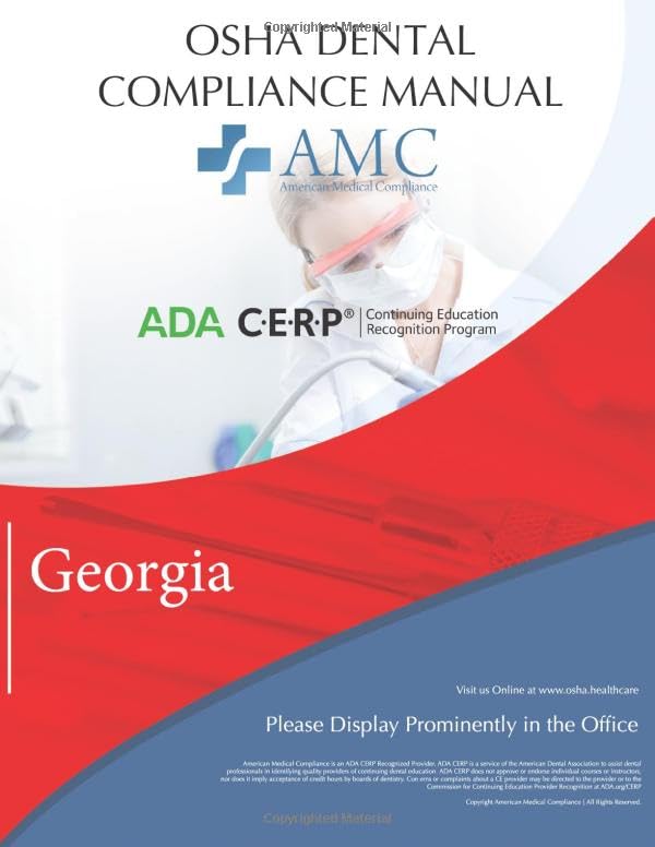 OSHA Dental Compliance Manual: Georgia — cover